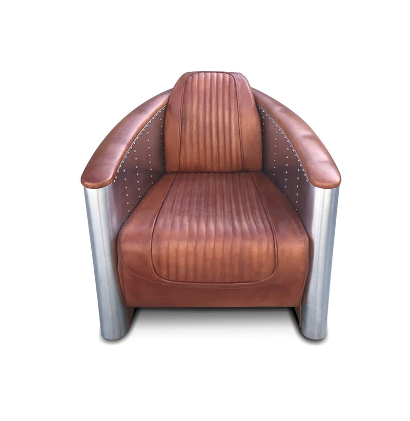 Modern relaxation chair made of buffalo leather | Model AERO KONSTANZ CORVETTE