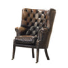 Chesterfield Ledersessel mit Holzbeinen | ODI-Modell